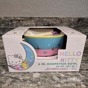 Hello Kitty Chopstick Bowl Set - Pink and Blue